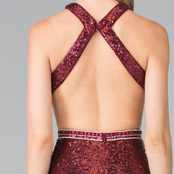 Halter Neckline Long Mermaid Prom Dress GSGL2278 - Picture 5 of 7